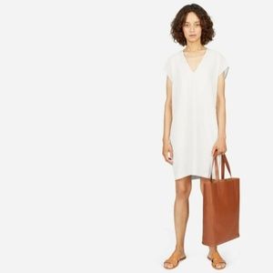 Everlane GoWeave V-Neck Dress in Bone